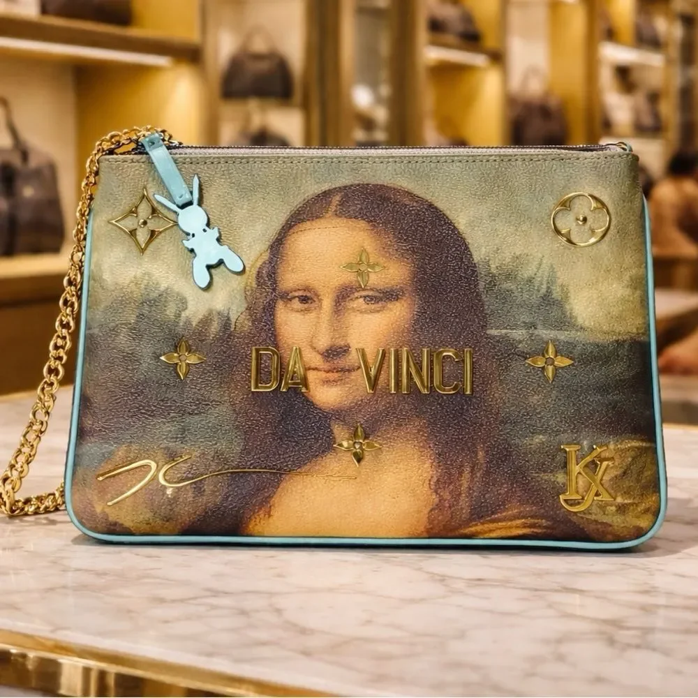 Louis Vuitton Jeff Koons Mona Lisa Pochette Chain Wallet Da Vinci LV Limited Ed